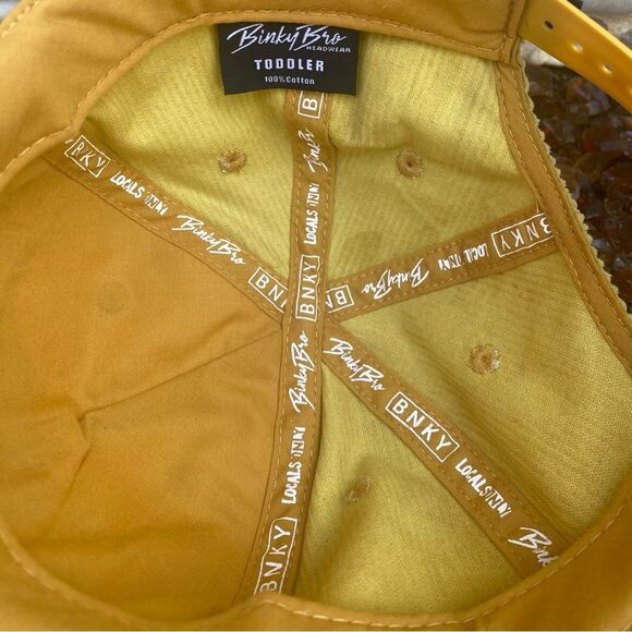 BinkyBro Light Yellow Corduroy San Elijo Snapback Baseball Hat Toddler (1-3 YR) - Picture 6 of 7